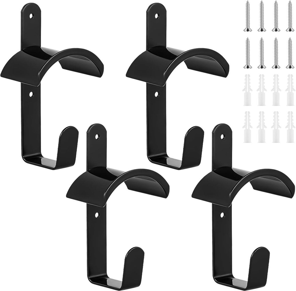 Bridlehouder set 4 stuks - ijzer met poedercoating - stevige haken - voor zadelkamer en stallen - ShopVlot