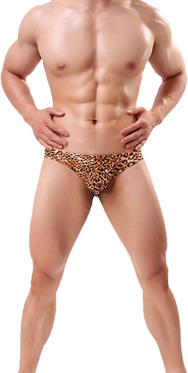Herenslip, 1 stuk, vochtafvoerend, sexy, elastisch, luipaard, ademend