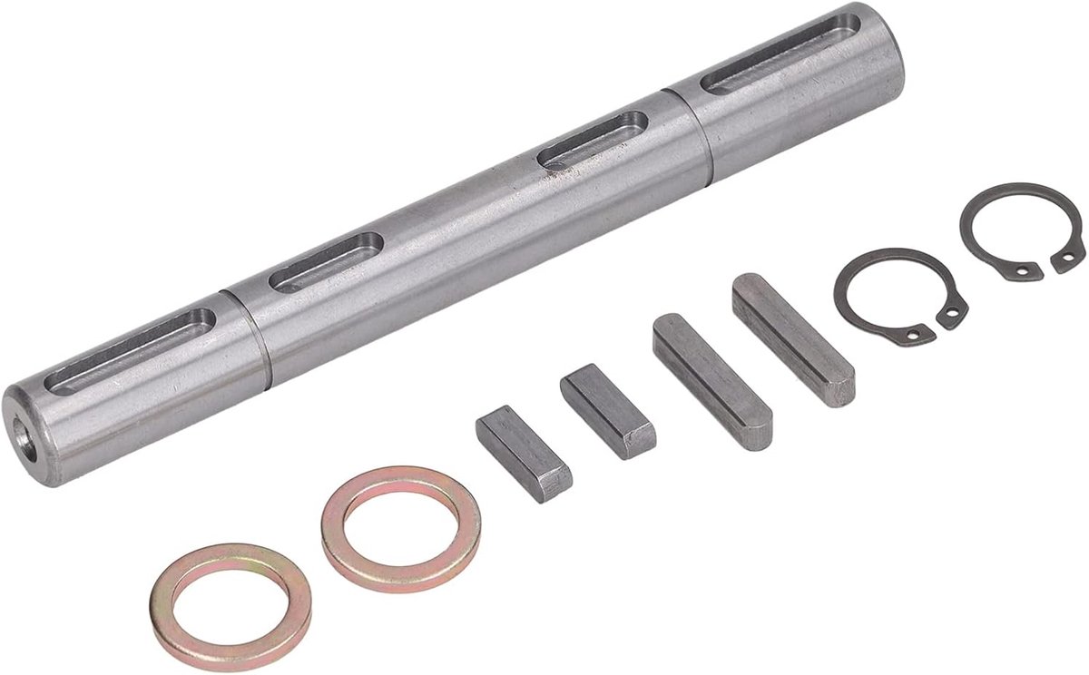 Dubbele As, Wormreductor Dubbele Uitgaande As 18 Mm Diameter 164 Mm Lengte Gelegeerd Staal Geluidsarme Stappenmotor Dubbele Uitgaande As Voor Wormwielversnellingsbak