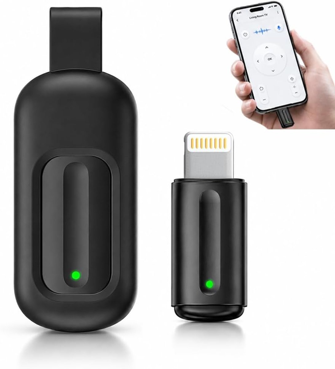 Zender, infrarood afstandsbediening voor smartphone, hackergereedschap, compact en draagbaar, voor airconditioning TV DVD STB (type L)