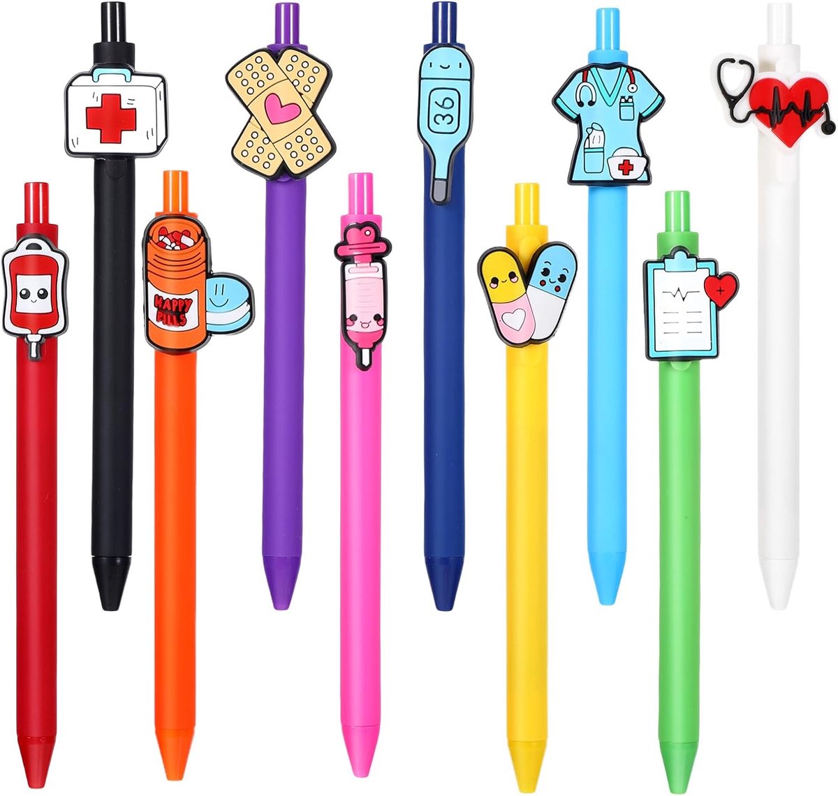 10 stuks verpleegstercadeaus voor verpleegsters, grappige balpennen, verpleegsterpennen, afscheidscadeau, verpleegsters, accessoires voor verpleegsters, paramedici
