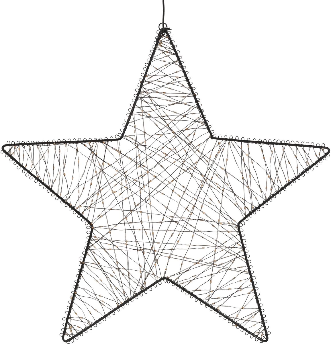 ECD Germany Kerstster led 56 cm, kerstdecoratie met lichtketting en timer, prachtige decoratie ster lichtsnoer voor ramen, kerstversiering verlichting met 500 warmwitte leds met instelbare intensiteit, sfeervolle raamdecoratie voor binnen