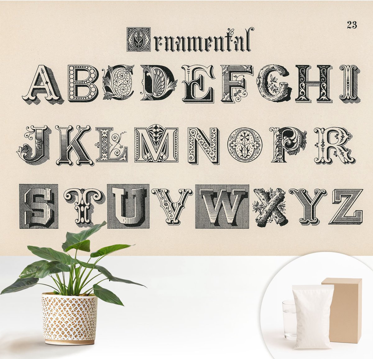 Wallfluent Fotobehang - Grijs Vliesbehang - 152x104 cm - Decoratieve Letters Muurschildering - Gang behang Teksten - Fotobehang Vlies - Slaapkamer behang