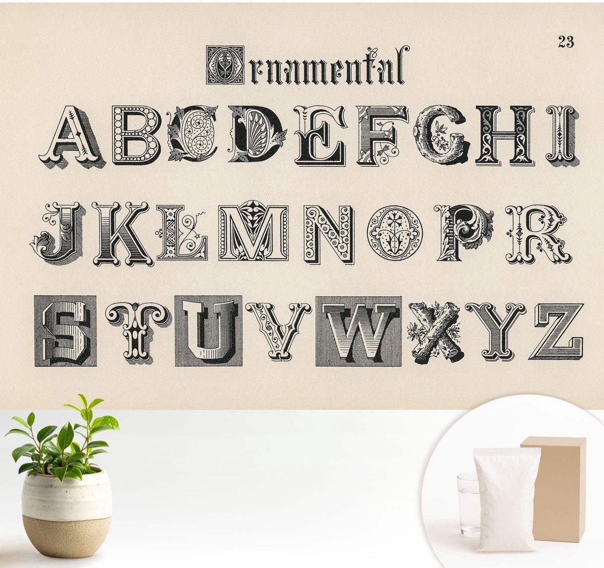 Wallfluent Fotobehang - Grijs Vliesbehang - 104x70 cm - Decoratieve Letters Muurschildering - Slaapkamer behang Teksten - Fotobehang Vlies - Slaapkamer behang