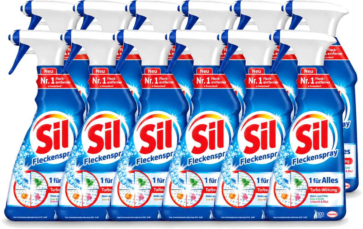 12 x Sil - Vlekverwijderaar - Spray - 500 ml - Voordeelverpakking - 12 stuks