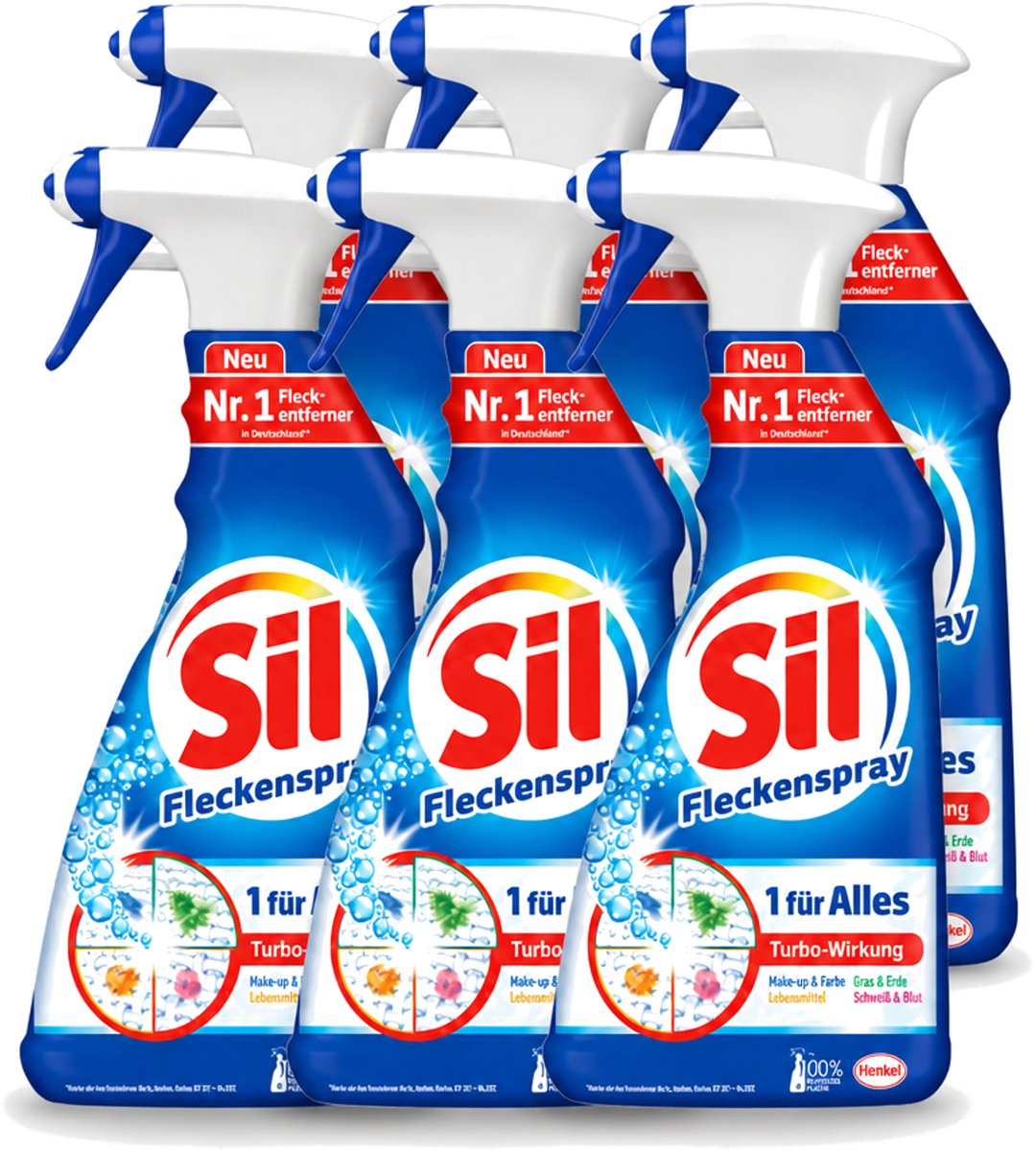6 x Sil - Vlekverwijderaar - Spray - 500 ml - Voordeelverpakking - 6 stuks