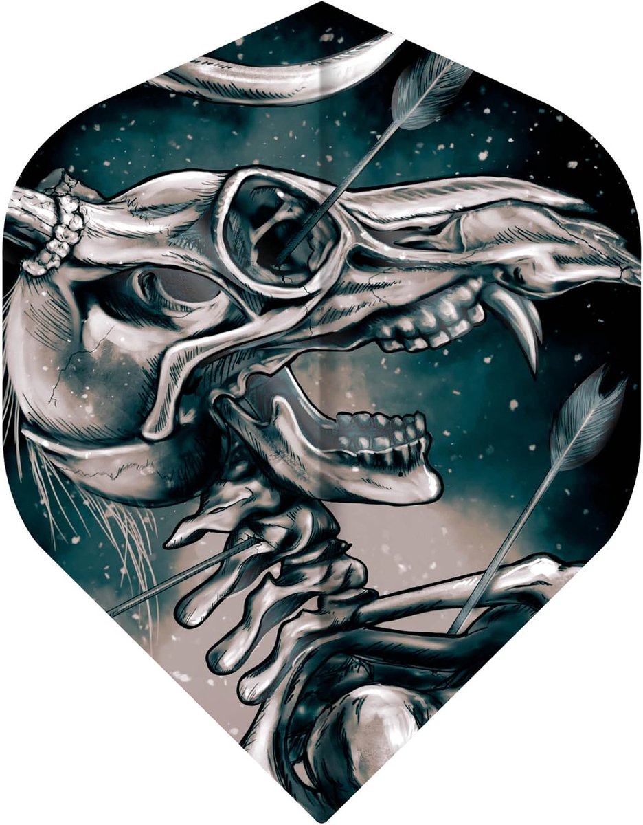 DESIGNA DARTS F3407 Horror Show - 100 Micron Halloween and Horror Inspired Premium Darts Flights in Standard No. 2 - ShopVlot