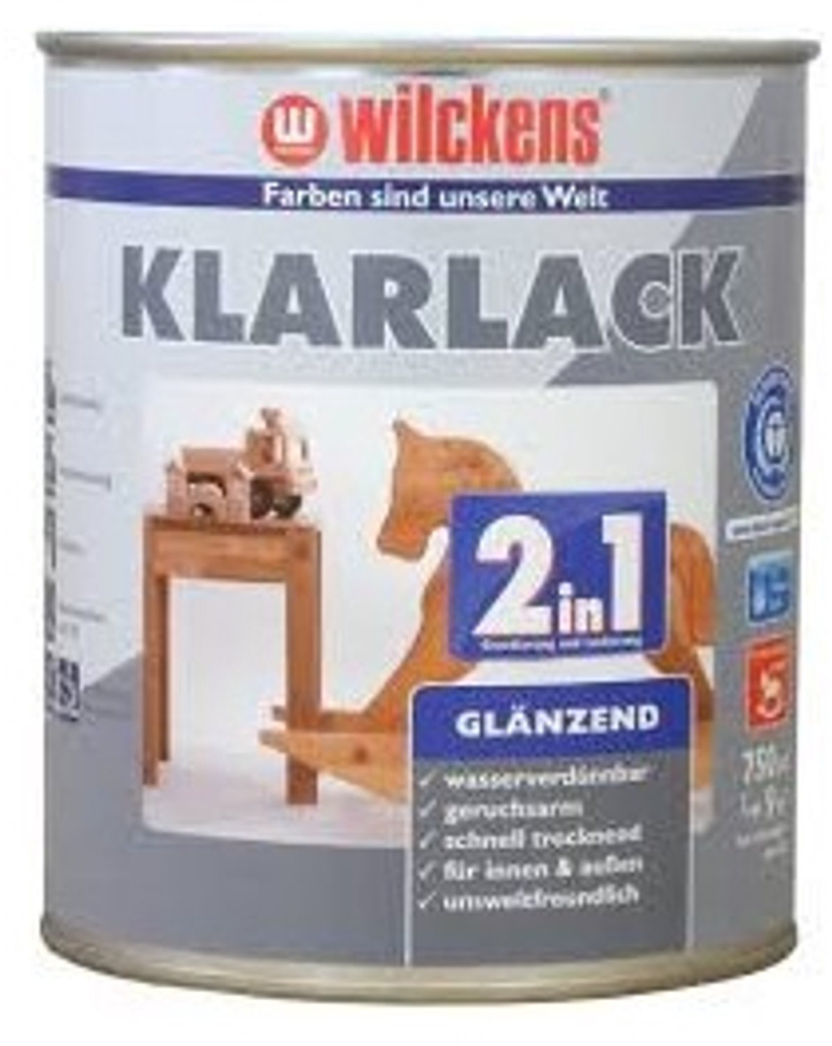 Wilckens Blanke lak Acryl Kleurloos 0,125 L Hoogglans