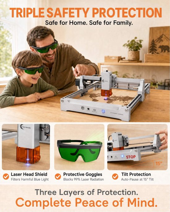 Lasergraveermachine Deep Cutting Kit - 12W Vermogen - Aluminium Metaal - USB Wifi Bluetooth - Graveermachine Laser — afbeelding 3