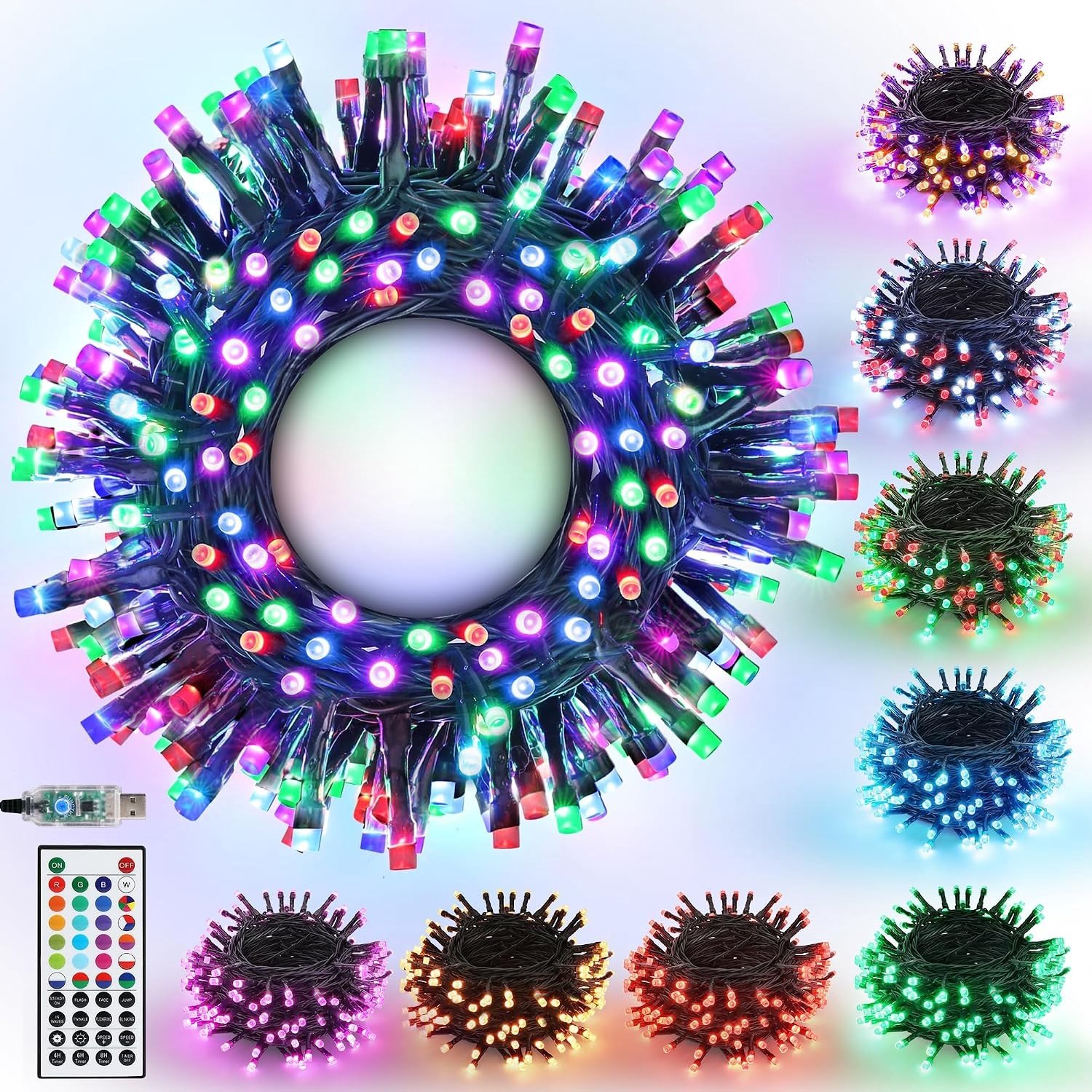 Kleurveranderende Kerstverlichting - RGB - 10 meter - USB Aangedreven - Voor Binnen en Buiten Decoratie