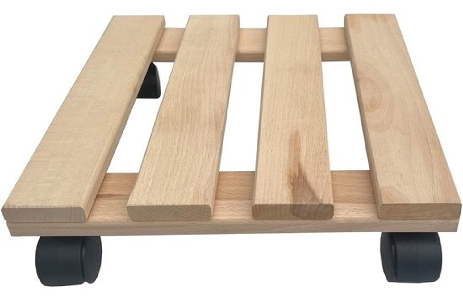 Plantenroller Hout - Bloemenkar - Planten Verplaatsen - Zware Lasten - 30x30 cm - Natuurlijk