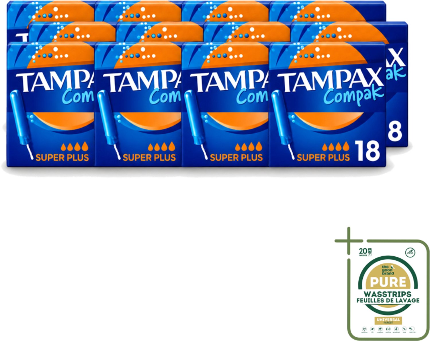 12 x Tampax Compak – Tampons – Super Plus - Tampons - Menstruatie - Menstruatiebescherming - Super Plus - Absorptie