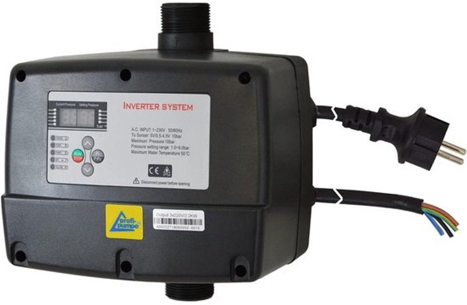 Inverter pompbesturing - Drukregelaar pomp - Automatische waterdruk - Variabele frequentie regeling - 24x22x16 cm