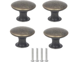 Sgehai 4 stuks ladegrepen, vintage, meubelknoppen goud, 30 mm meubelgrepen, rond, kastknop, voor kast, meubels - ShopVlot