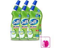 6 x Biff - WC Total Gel - ProNature Toiletreiniger - Mint Eucalyptus 750ml - Bulkverpakking - Toilet reinigen - Douchemop - Toilet reinigingsgel