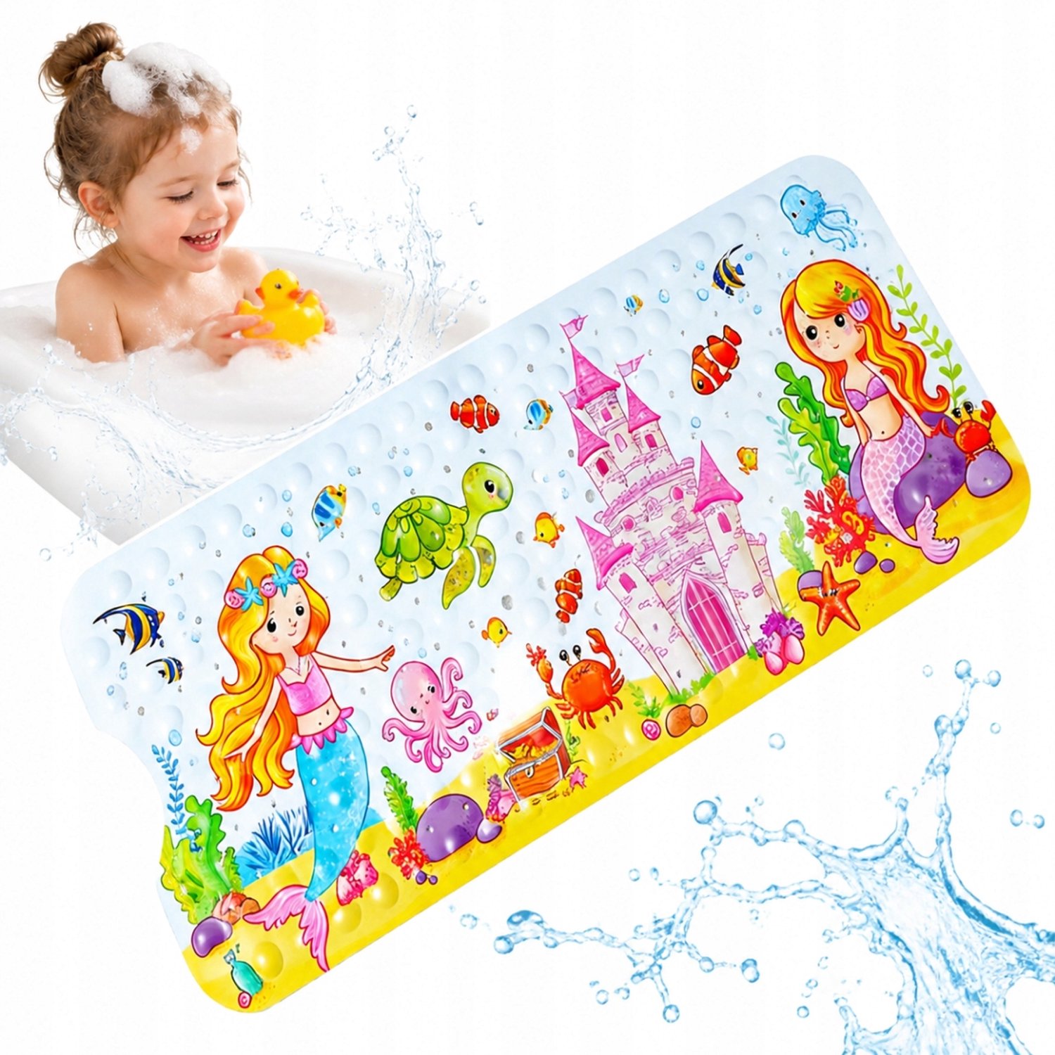 Antislip Badmat Douchemat 100x40cm met Zuignappen - Veilig en Duurzaam