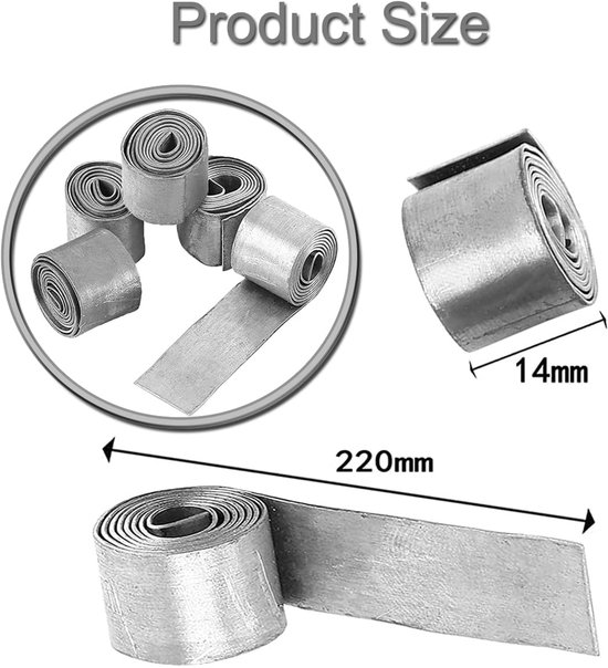 SnelShoppen - Vissersbenodigdheden Soft Lead 20/10/5 Rollen, Lood Bladen, Verzwaarde Accessoires, Tackle Voor Zee- en Wildvissen, Ideaal Voor Buitenac — afbeelding 5