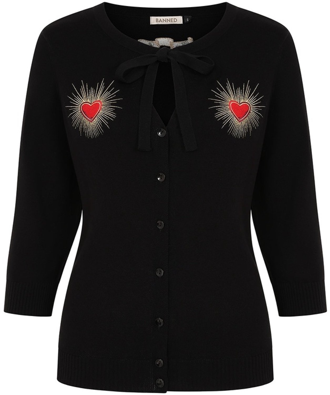 Banned - Mia True Love Cardigan - M - Zwart