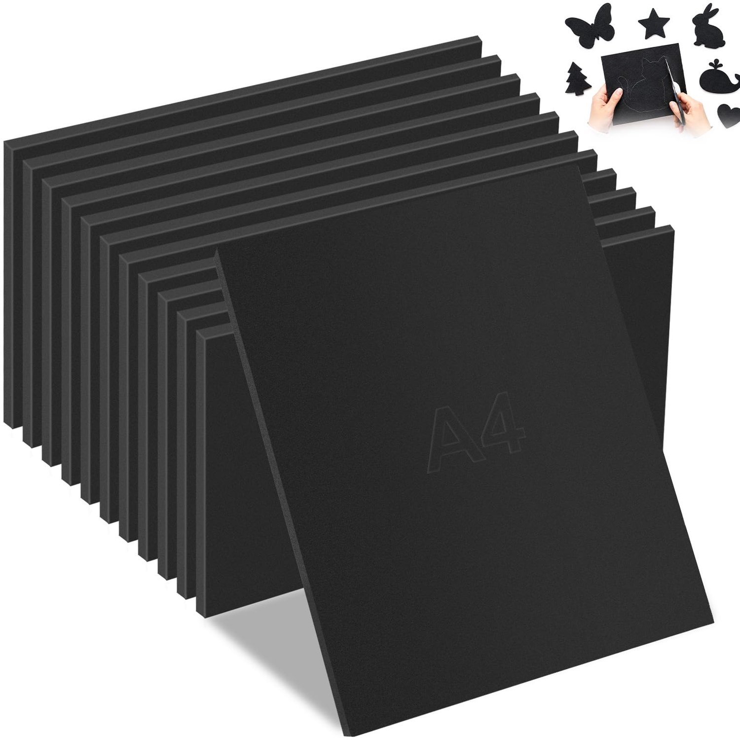 mawmuaw EVA Foam 6 stuks schuimrubber platen zwart schuim A4 210x297x5mm