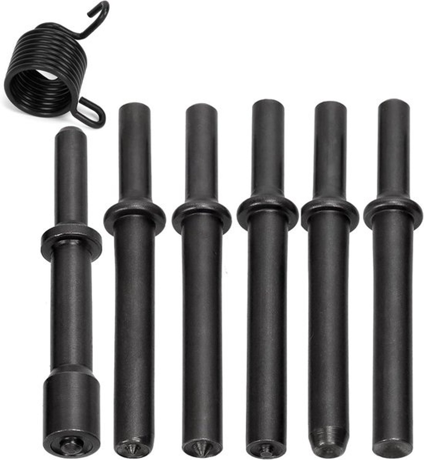Luchthamer Gereedschap - Klinknagel Kit - Metaal Bewerken - Warmtebehandeld Staal - 6 Delen - Zwart