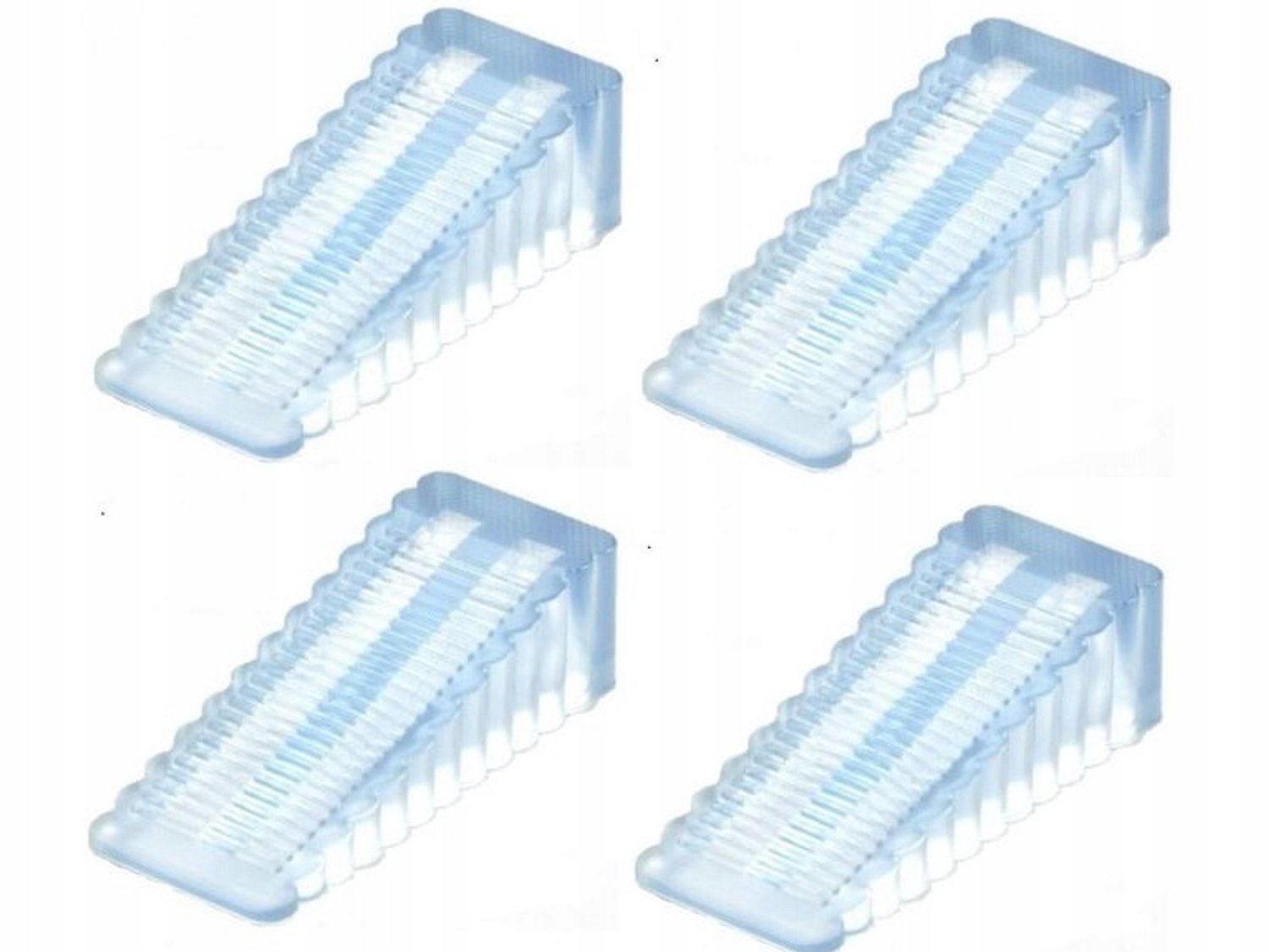 Set van 4 Transparante Deurwiggen - Antislip Siliconen Deurstop