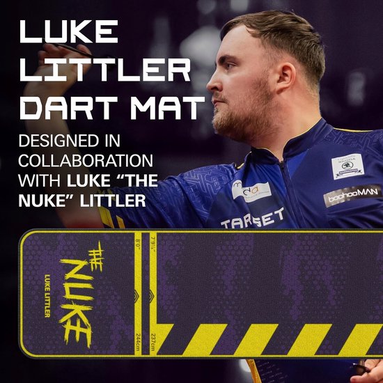 Luke Littler Dartmat - Officiële Antislip Oche Mat van Luke — afbeelding 3