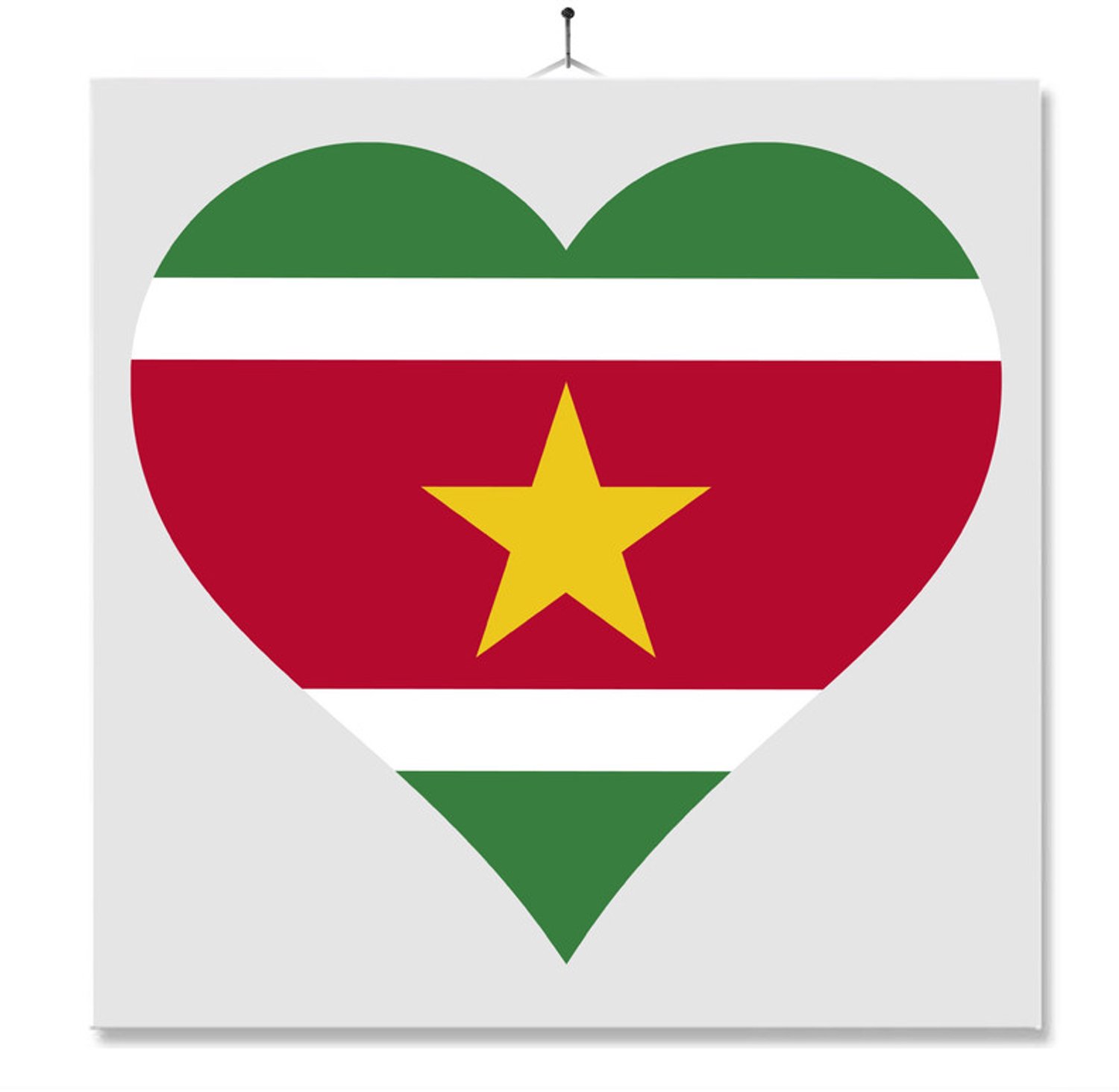 MC Living Tegel Met Opdruk | Hart | Vlag | Suriname Multi-Color