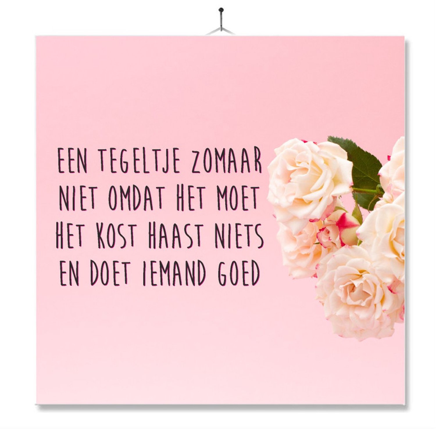 MC Living Tegel Met Opdruk | Kado | Cadeau | Een tegeltje zomaar Multi-Color