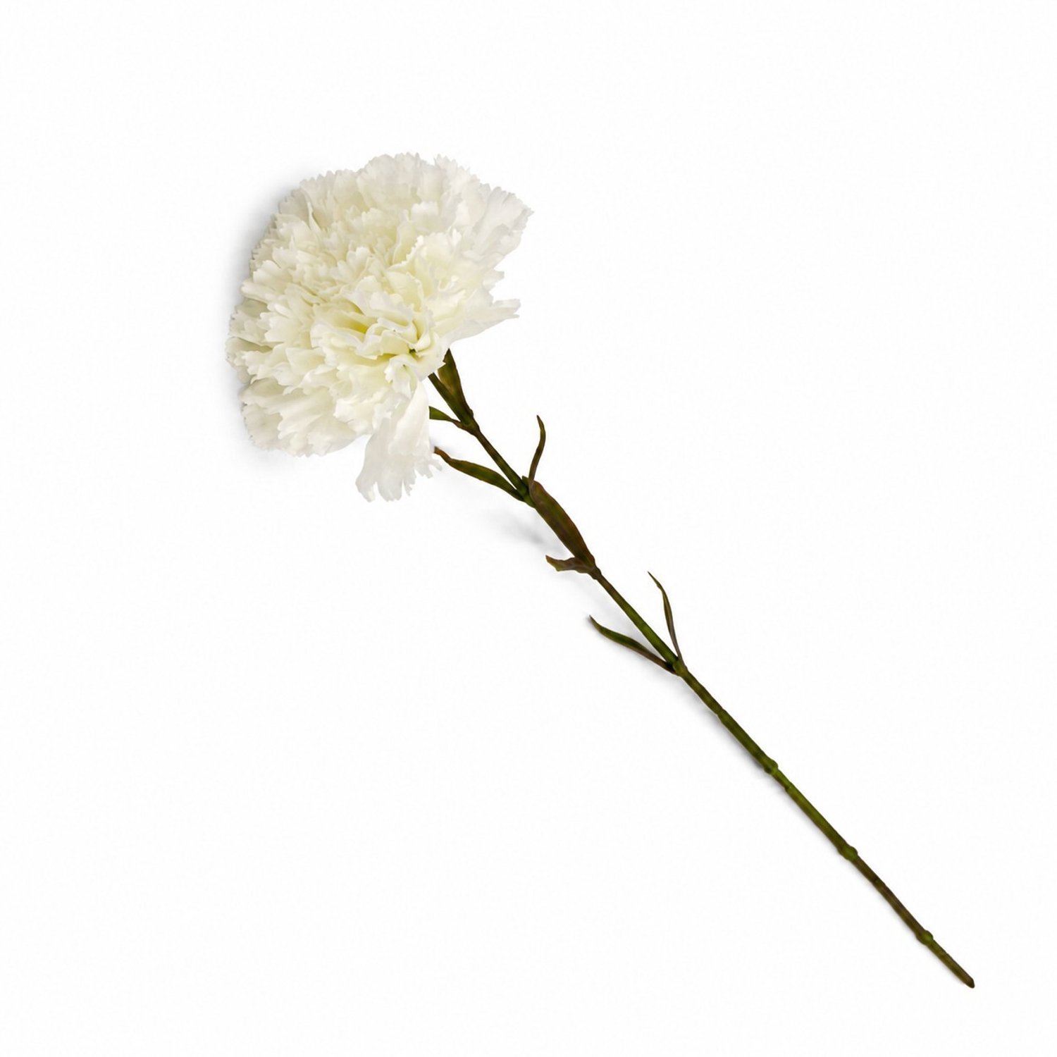 Kunstbloem anjer enkel 55cm off-white