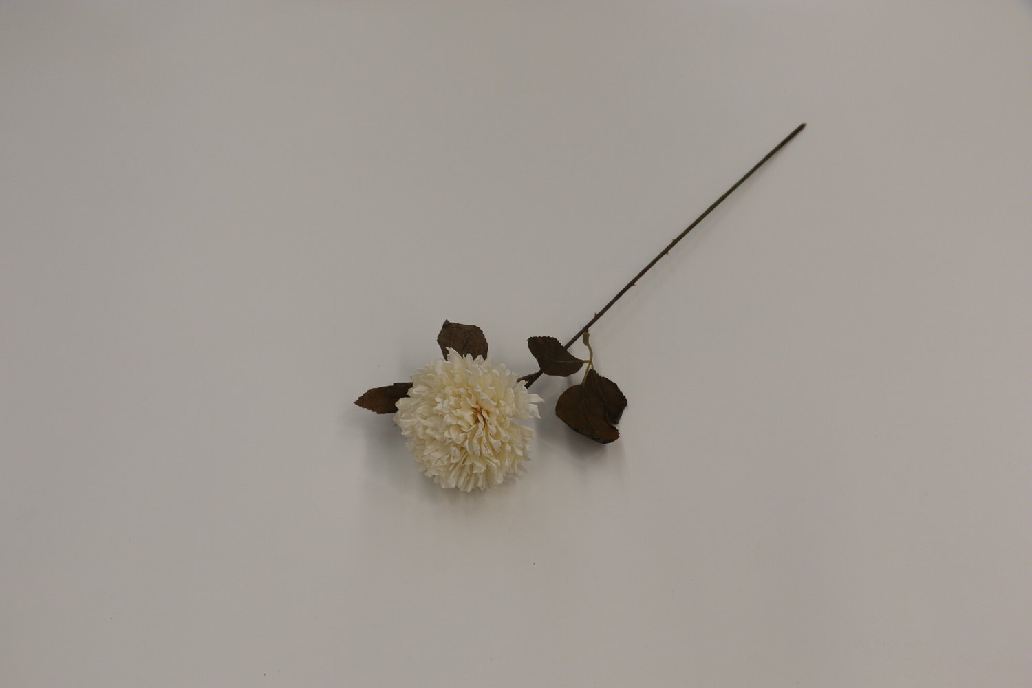 Kunstbloem Chrysant enkel 52cm off-white