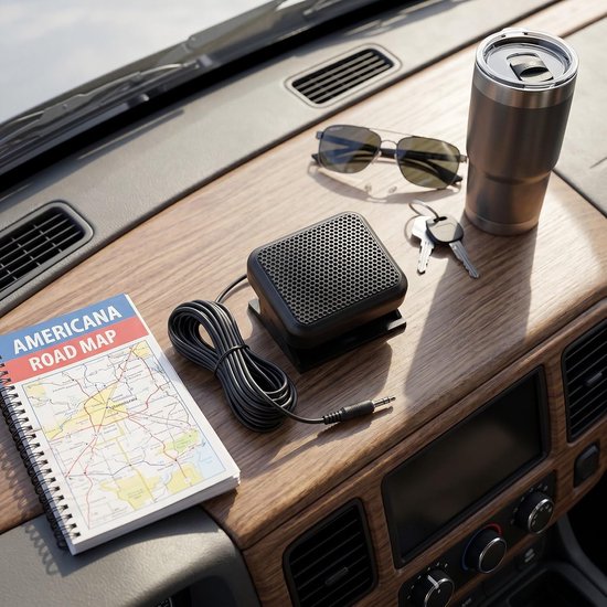 Externe luidspreker autoradio - mini-luidspreker - draagbaar - ideaal voor hamradio en scanner - ServiceTopper — afbeelding 3