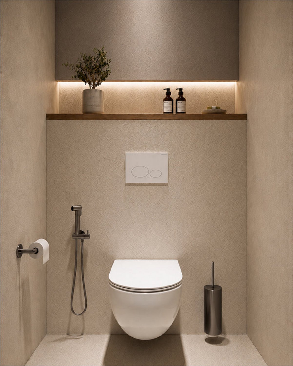 Wiesbaden Tivaro Bidetset met Handdouche en Doucheslang - Gunmetal