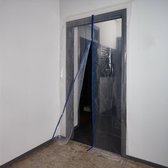 Qerato Stofdeur Met Rits I-vorm 250 x 120 cm - 2 Stuks