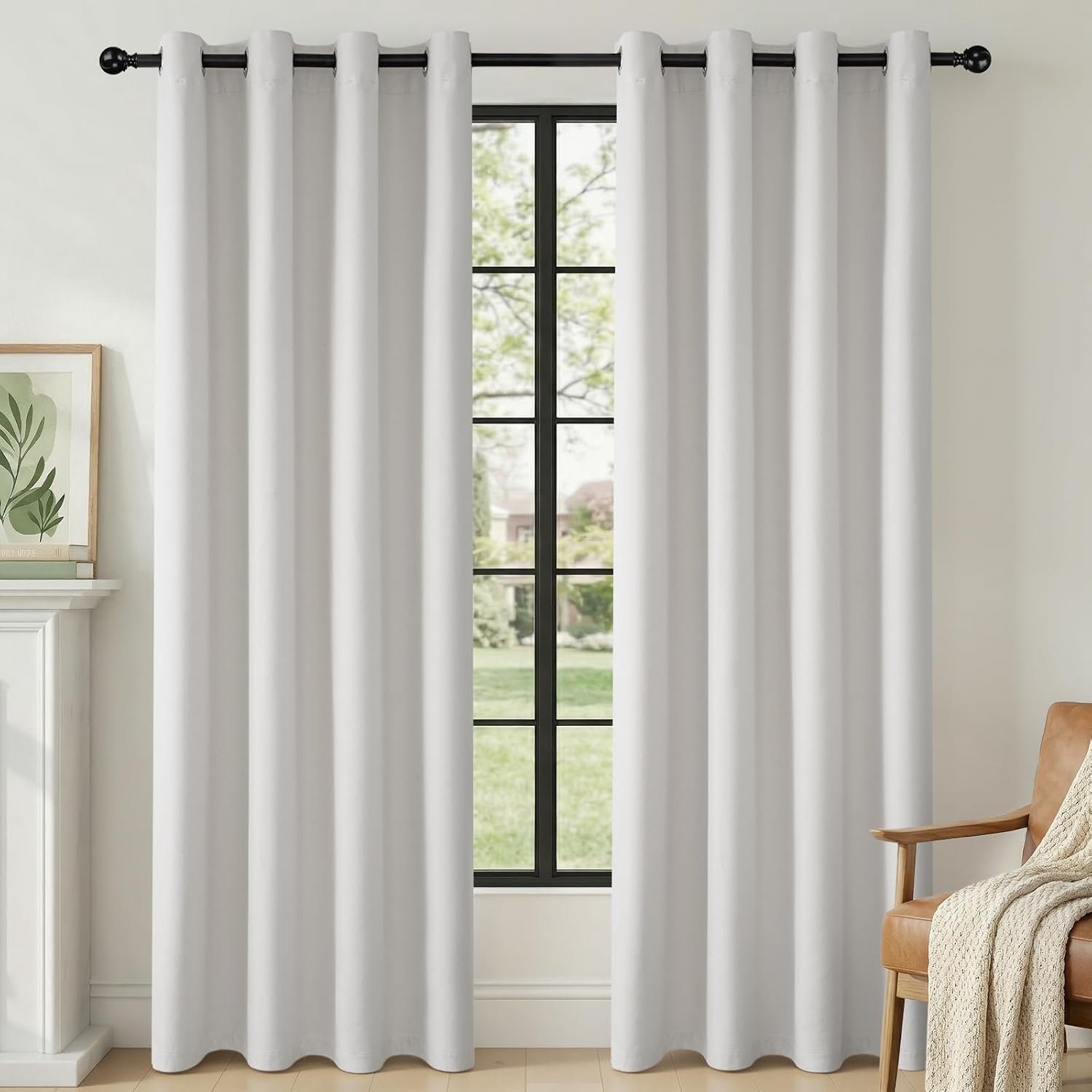 Verduisteringsgordijnen 200 x 140 cm - linnenlook grijswit - 100% verduistering - optimale nachtrust - 200 stuks - ServiceTopper