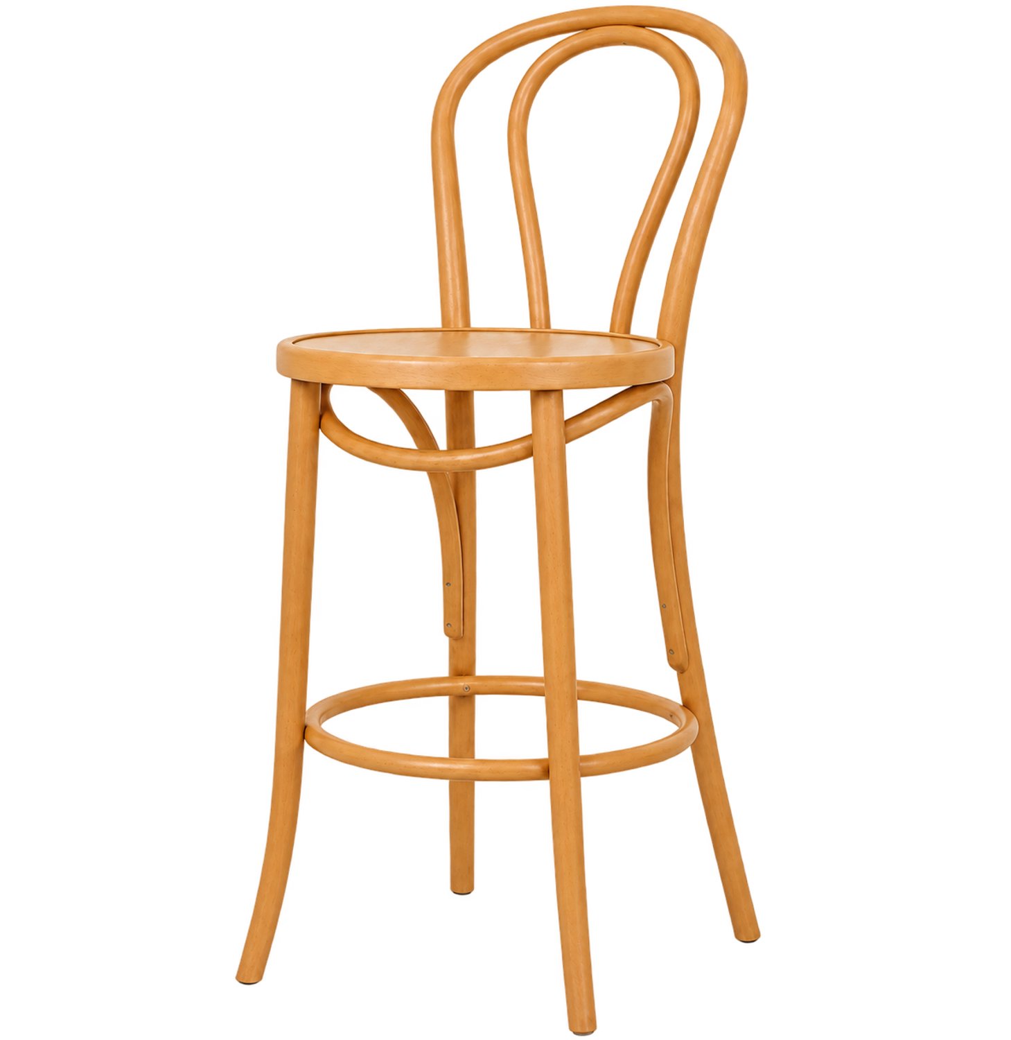 Fameg Vienna Thonet No. 18 houten barkruk - naturel - 65 cm - kookeiland kruk - retro - horeca - klassiek