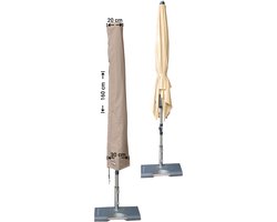 Raffles Covers Parasolhoes - Hoog: 160 cm - RUS160 - Waterdicht - UV-bestendig - Rits en stok - Trekkoord - Parasolhoes voor staande parasol