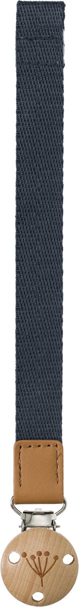 Fresk Speenkoord – 22 cm - Kraamcadeau - Speenketting met Velcro Sluiting - Speenhouder - Fopspeenkoord - Donkerblauw -