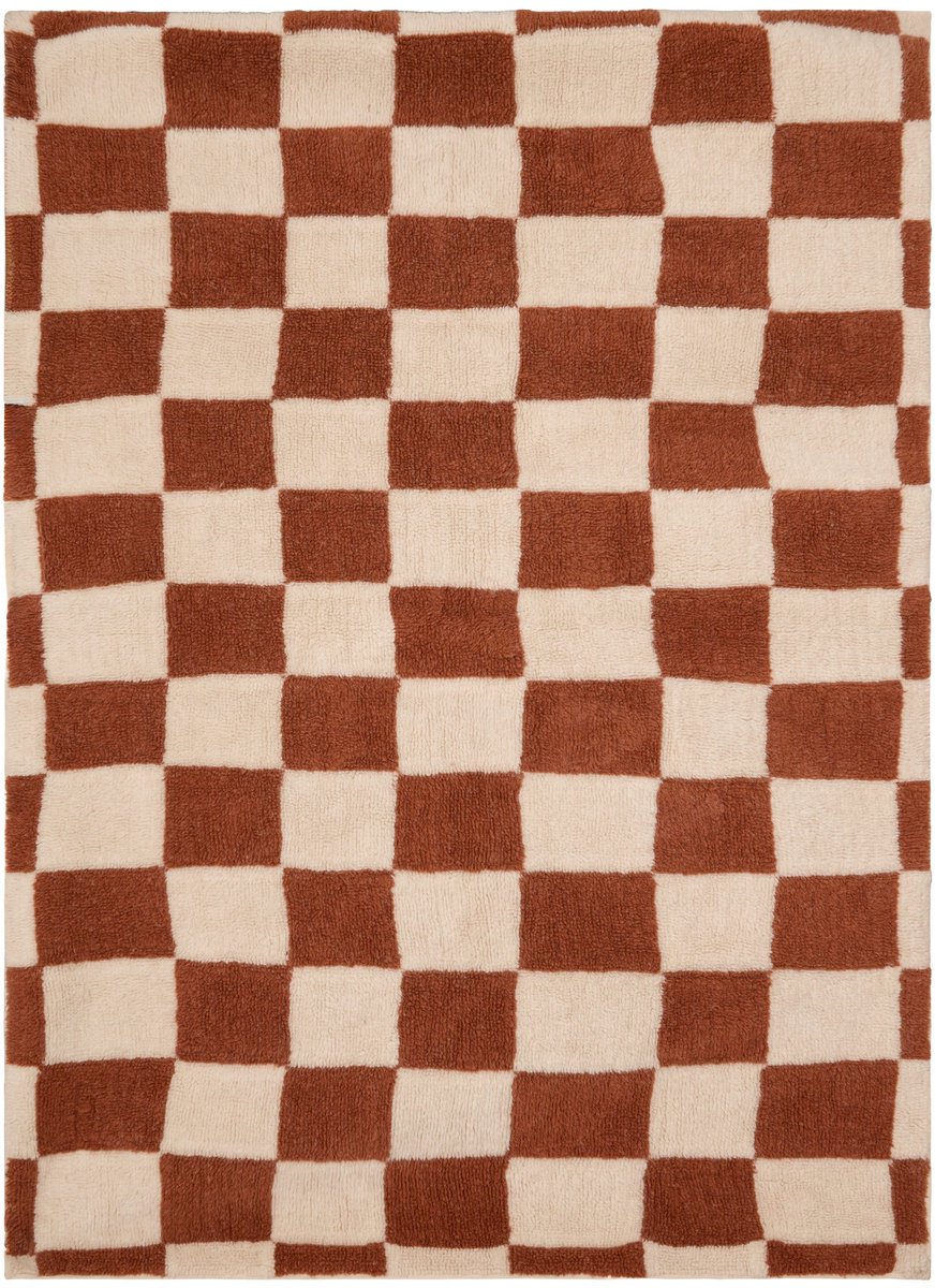 Atmosphera Vloerkleed Homy - Wol - 160x230cm - Geruit Bruin