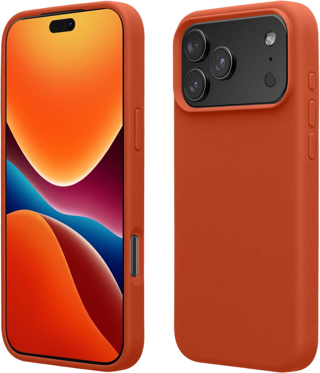 kwmobile telefoonhoesje geschikt voor Apple iPhone 18 Pro / iPhone 17 Pro - Hoesje met siliconen coating - Smartphone case in roestoranje