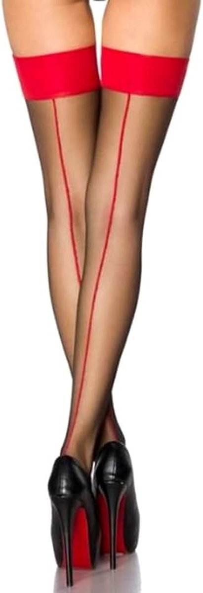 Krautwear Panty's voor dames, jarretelhouders, exclusief bandjes, kant, Eén Maat