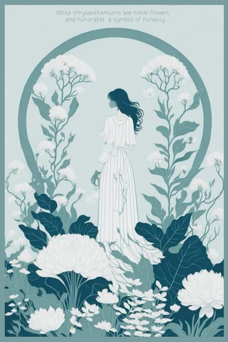 Chrysanthemums: White chrysanthemums are noble flowers. and honorable a symbol of honesty