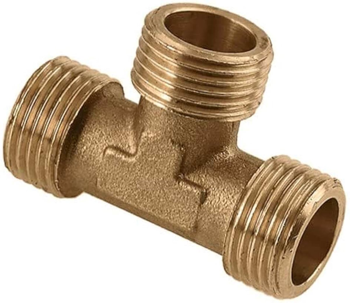 Messing t-stuk - 3/4” Buitendraad