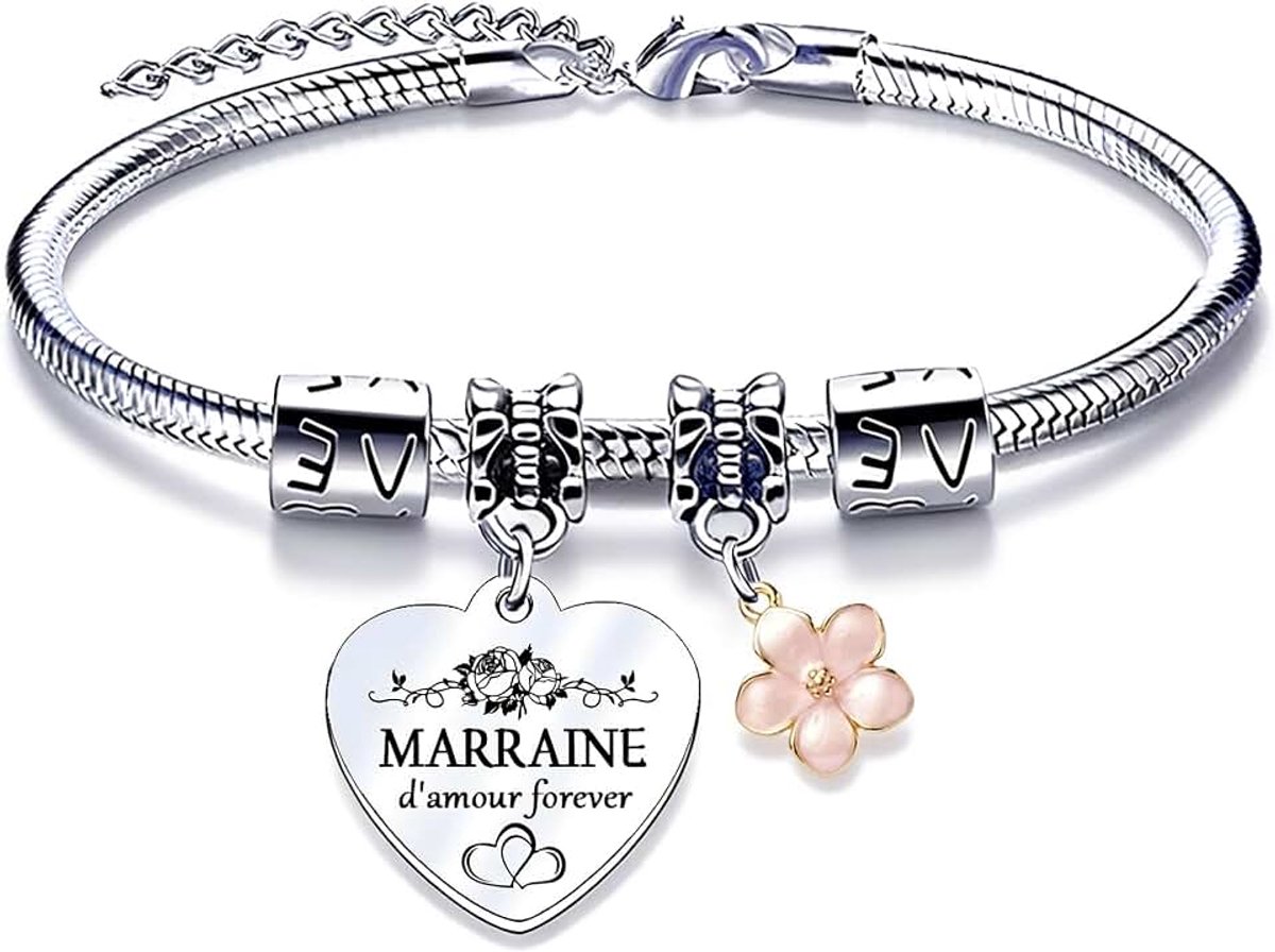 Cadeaus voor Kerstmis, peetmoeder, Armbandjes, peettante, Moederdag, cadeau voor moeder, verjaardag, peetmoeder, armband voor peetmoeder, L