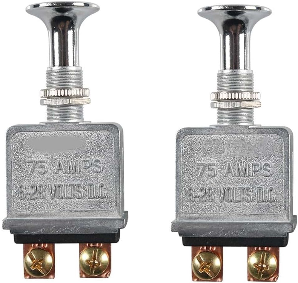 Duw Schakelaar Zwaar Draad 75A Trekschakelaar, DC 12V SPST 2 Positie AAN-UIT, Voor Koplampen, Koplampbediening, Richtingaanwijzer Licht Accessoire