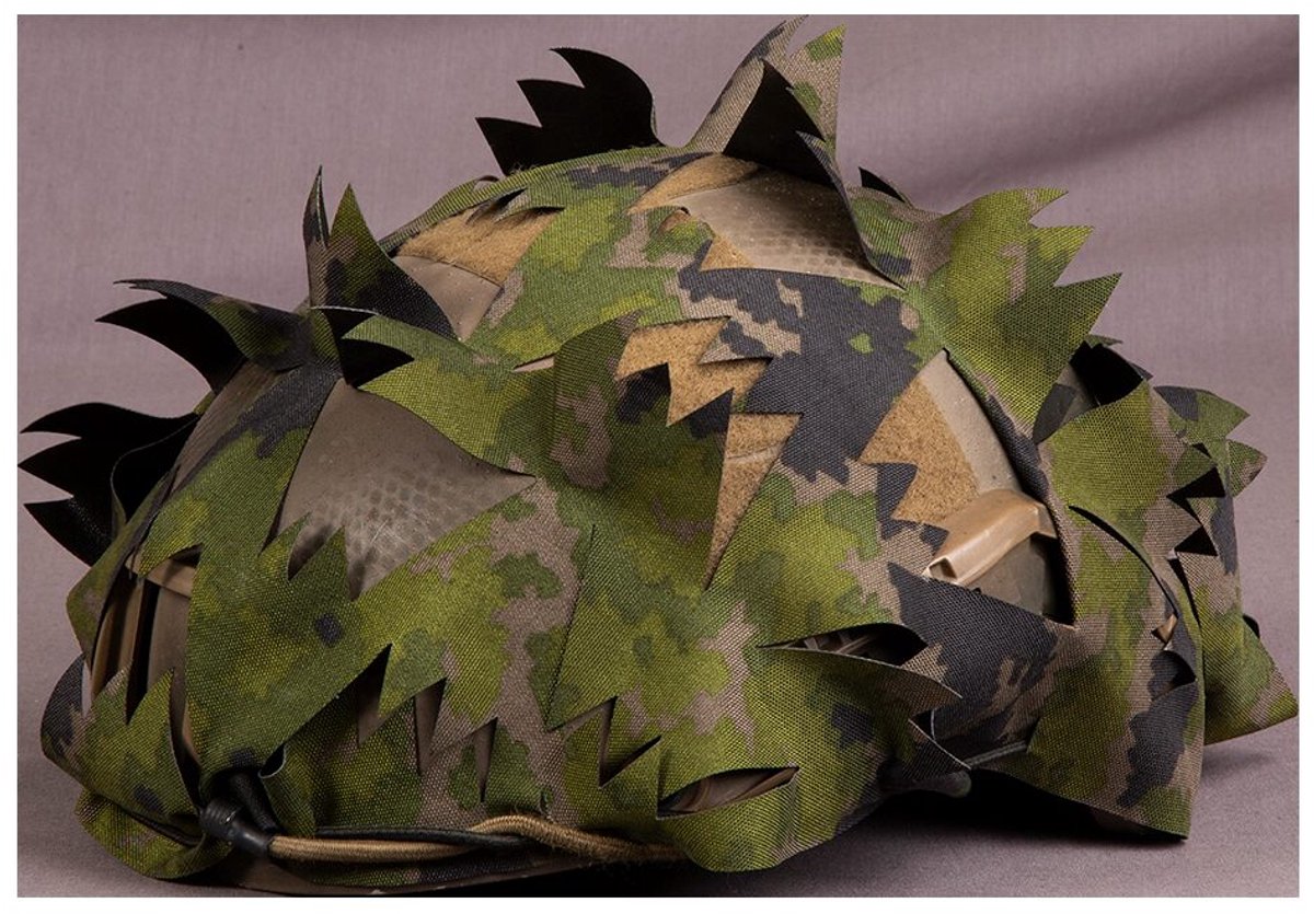 Savotta Helmet Camo Scrim M05 Woodland - 3D camouflagehoes voor helm, 500D CORDURA