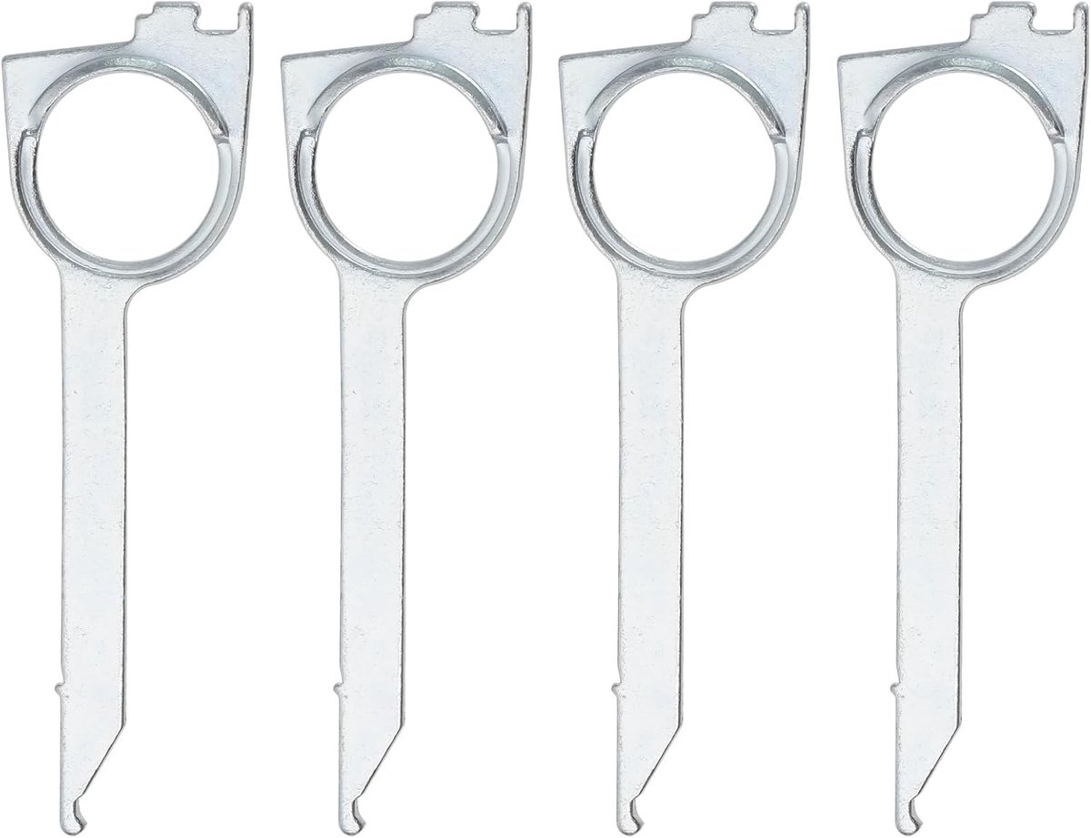 4 STKS Auto Radio Removal Tool Release Toetsen Compatibel met Transporter Octavia Ibiza Alhambra Leon Discovery TT A3 A4 A6 Hoofd Unit Cd-speler Pin Stereo Gereedschap