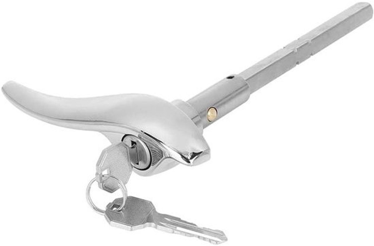 Set van 2 Zilveren Deurgrepen met Sleutel voor Ford 3-Window 2-Door Coupe 1932-1934 - Vervangingsset voor Deursloten en Handgrepen