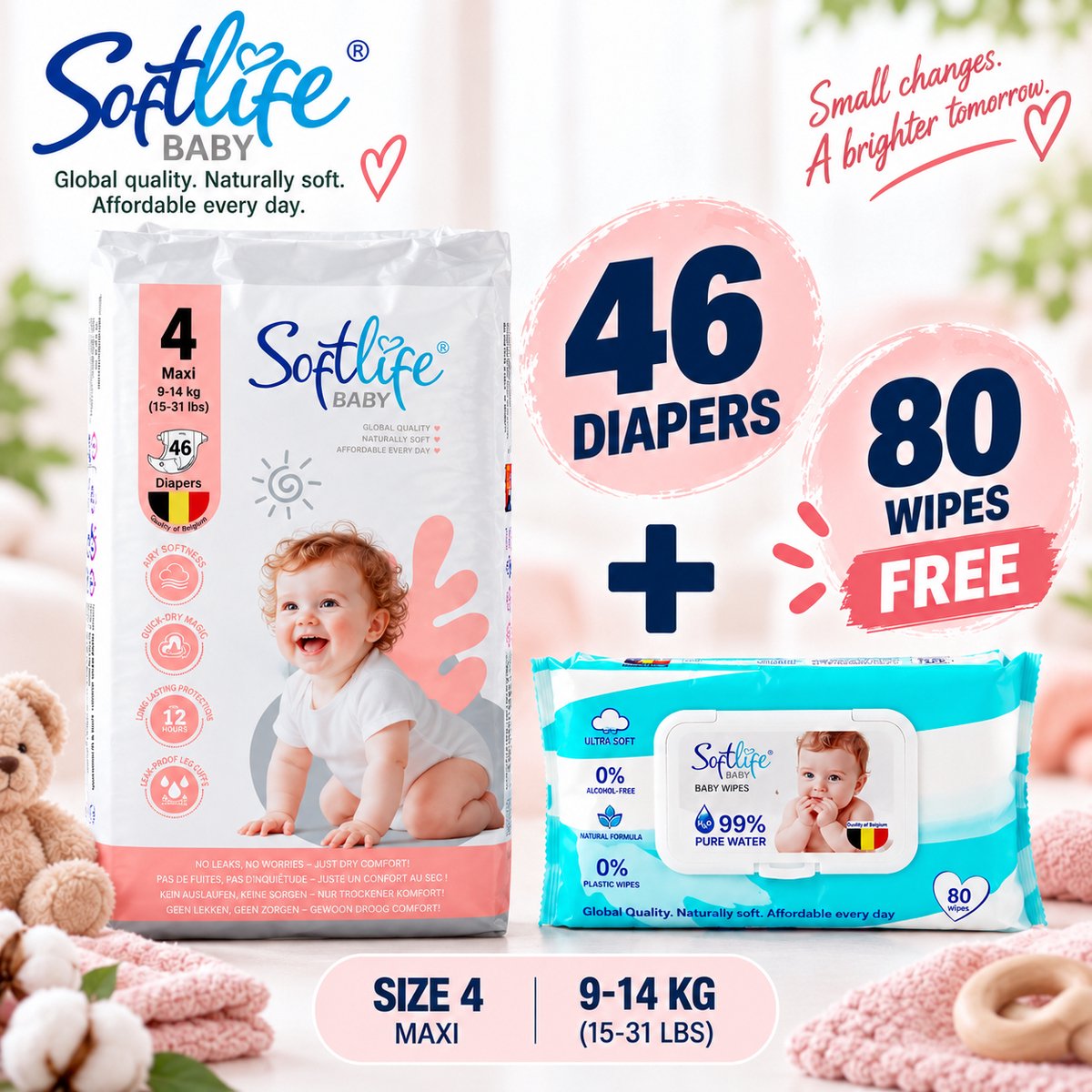 Softlife luiers maat 4 | 46 stuks