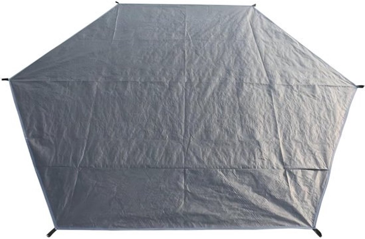 Achthoekig waterdicht campingzeil met bevestigingskoorden, ideaal voor tenten en buitenactiviteiten, duurzame PE-vloermat voor optimale bescherming