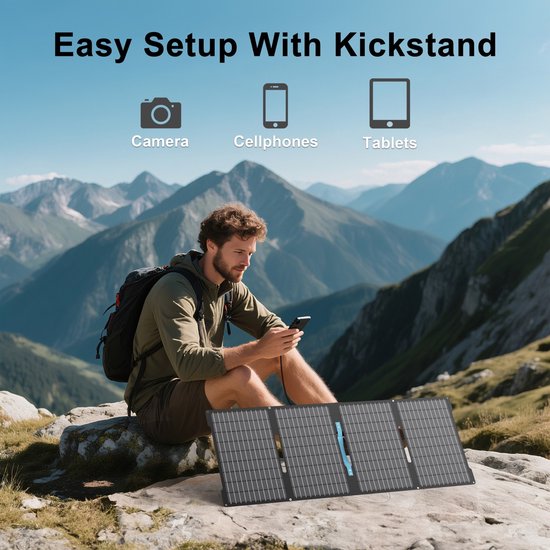 60W Opvouwbaar Zonnepaneel, Draagbare Zonneoplader met ETFE, IP67 Waterbestendig, USB-A USB-C DC Uitgang voor Kamperen & Powerbank — afbeelding 2